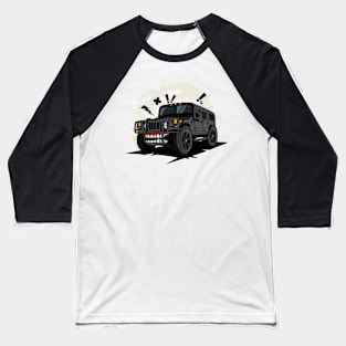 Mad Army Car Baseball T-Shirt